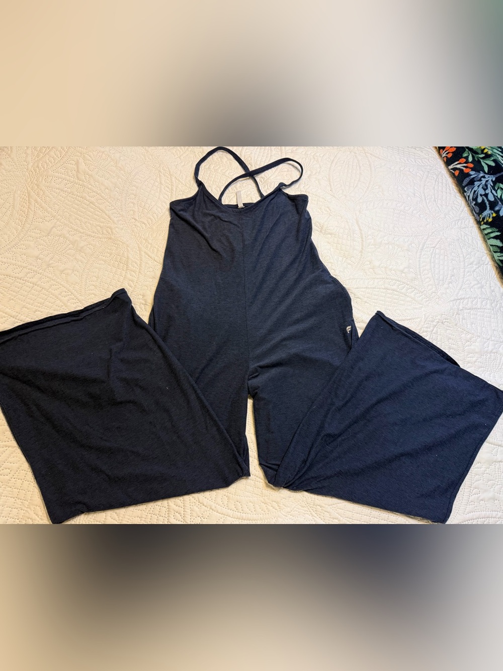 Fabletics Heathered Cloud Jersey Wide Leg Jumpsuit